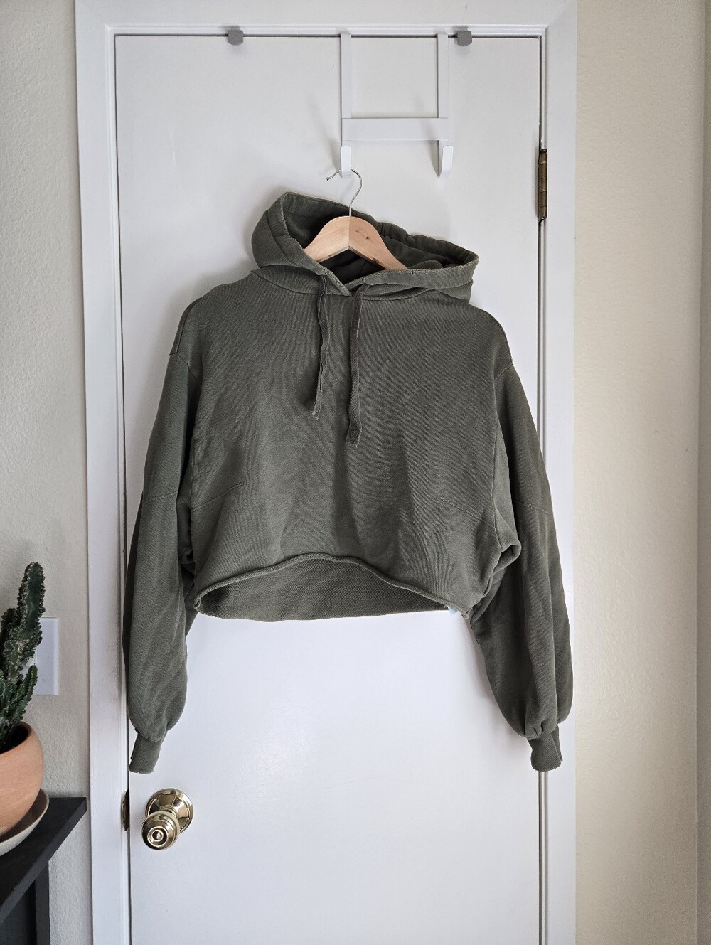 Frame Denim Crop Sweatshirt Hoodie